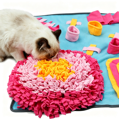 Pet Snuffle Mat for Dogs & Cats, Slow Feeding Sniffing Training Blanket, Foraging Enrichment Toy