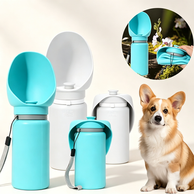Foldable Portable Pet Water Bottle, BPA‑Free Food‑Grade Silicone Leak‑Proof Travel Drinking Cup for Dogs & Cats, Outdoor Walking Water Dispenser