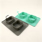 Collapsible Dog Travel Bowl, Silicone Foldable Double Bowl for Food and Water, Portable Pet Bowl for Cats and Dogs