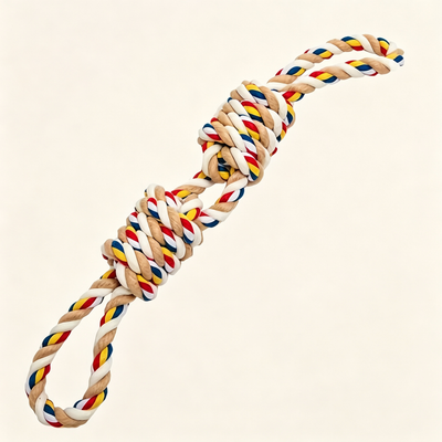 Large Rope Knot Dog Chew Toy ,Teeth Grinding & Cleaning, Boredom Relief, Interactive Training Toy for Dogs & Cats