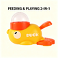 Pet Puzzle Treat Dispenser Toy, Cartoon Duck‑Shaped Interactive Slow Feeder, Non‑Slip Mental Enrichment Toy for Dog & Cat Training