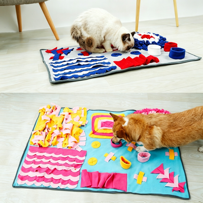 Pet Snuffle Mat for Dogs & Cats, Slow Feeding Sniffing Training Blanket, Foraging Enrichment Toy
