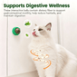 4‑Pack Catnip & Silvervine Lickable Balls, Natural Edible Chew Toys for Cats, Wall‑Attach Play Treat Balls