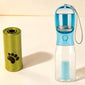 3-in-1 Portable Pet Water Bottle, Leak-Proof Pet Water Dispenser for Walking with Food Container & Waste Bag Holder