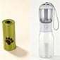 3-in-1 Portable Pet Water Bottle, Leak-Proof Pet Water Dispenser for Walking with Food Container & Waste Bag Holder