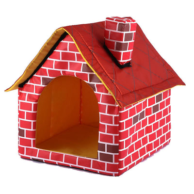 Chimney Style Pet Villa House for Cats & Small Dogs